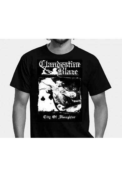 CLANDESTINE BLAZE "city of slaughter"  t-shirt XL