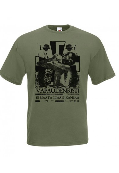 VAPAUDENRISTI "green shirt" t-shirt L