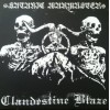 SATANIC WARMASTER / CLANDESTINE BLAZE LP (silver vinyl)
